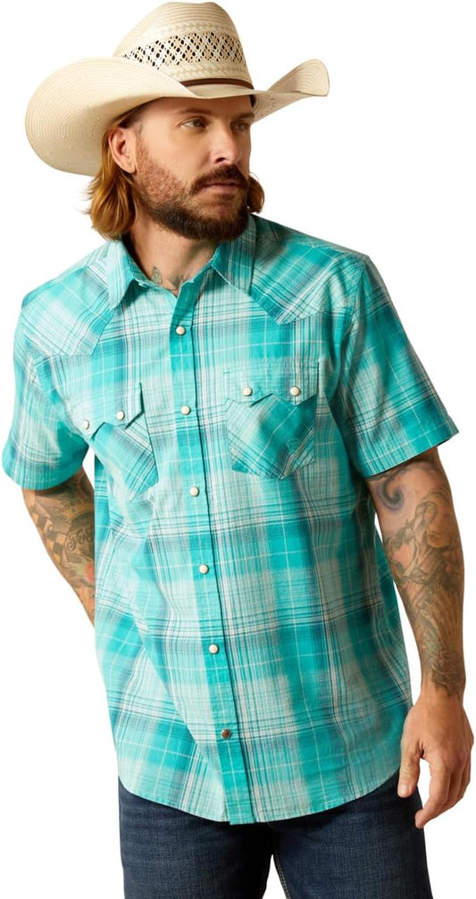 Ariat Mens Haddon Retro Fit Shirt - Winter Aqua