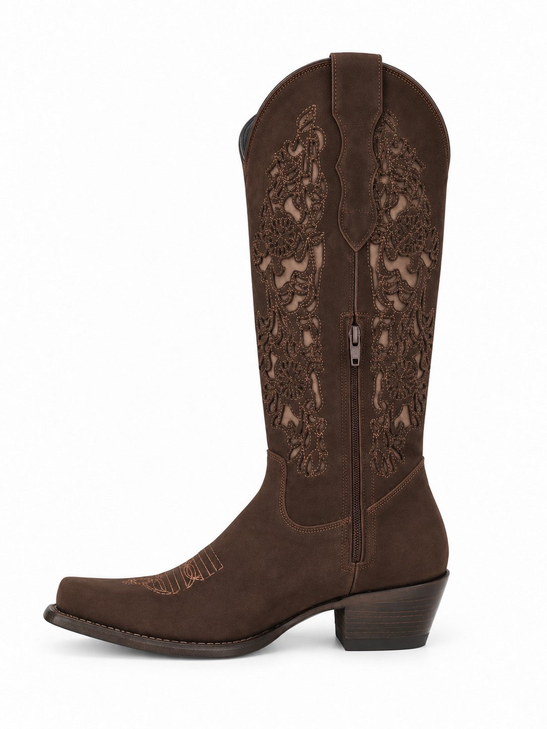Denver Womens Amara Nobuck Boots Bota Alta - Brown