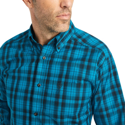 Ariat Mens Pro Series Kingston Fitted Shirt - Ocean Depths