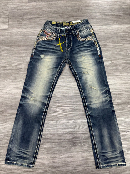 Revolution Mens Biquingos Bootcut Straight Fit Jeans