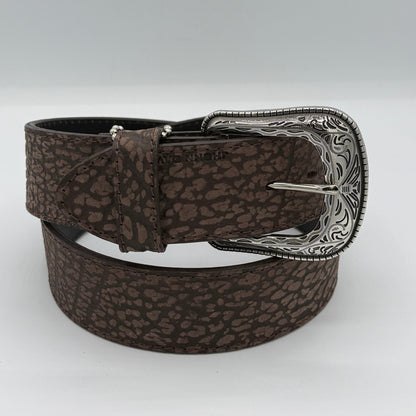 Bull Print Leather Belt