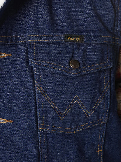 Wrangler Mens Sherpa-Lined Denim Vest