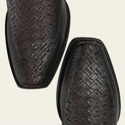 Cuadra Mens Woven Tejido Narrow Square Toe Low Shaft Boot - Chocolate CC293