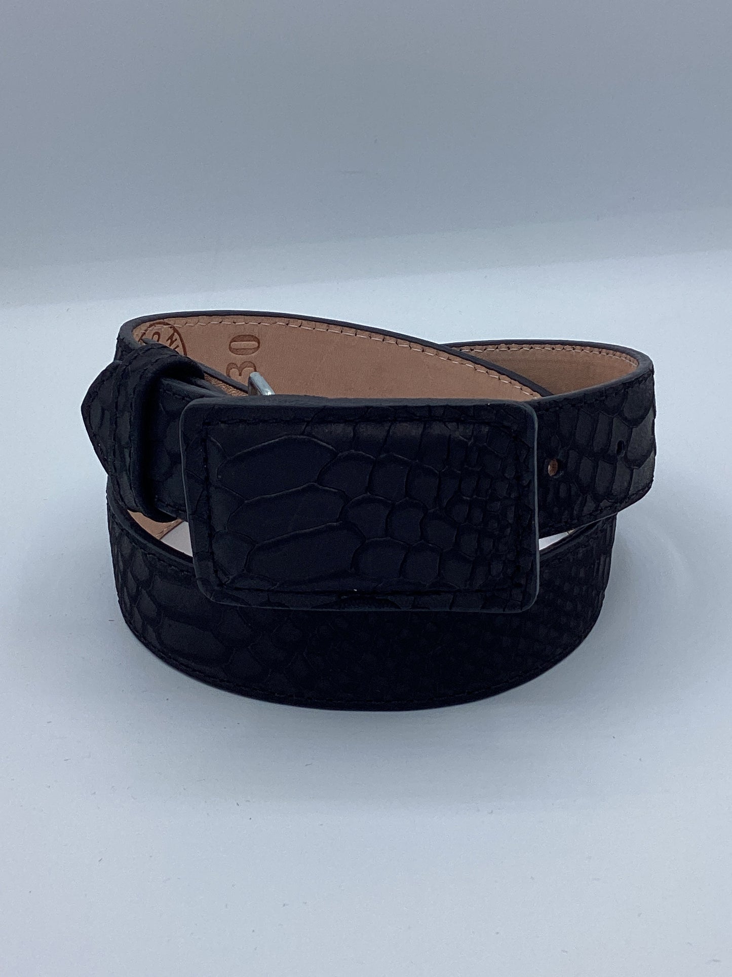 Python Print Leather Belt for Kids