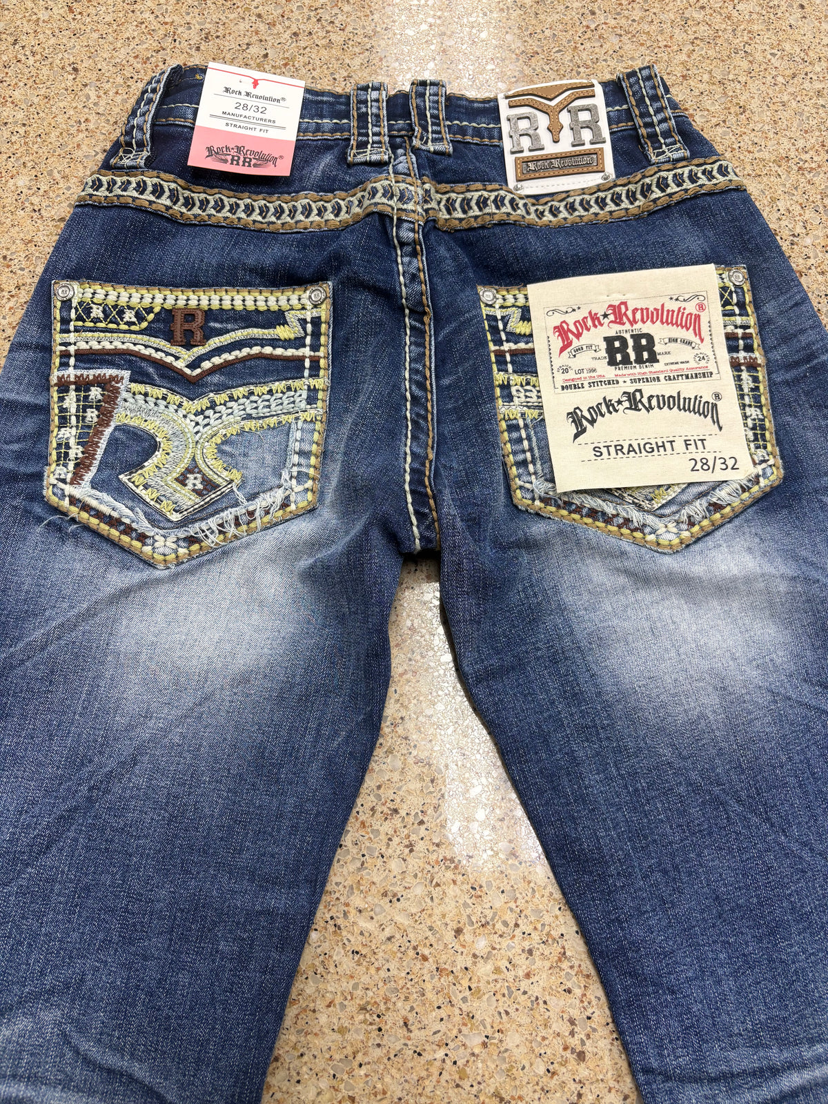 Rock Revolution Mens Agedres Bootcut Straight Fit Jeans