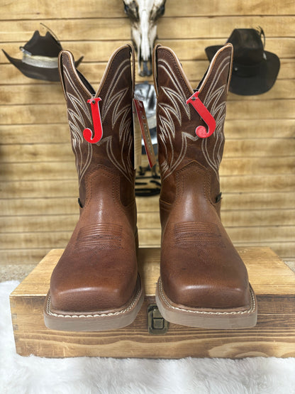 Justin Mens Driller Pecan Brown Water Buffalo Boots