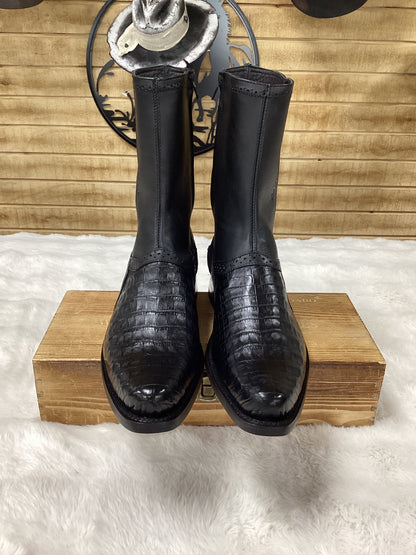 Los Altos MenS Boot Low Shaft Caiman Belly Boot (Black)