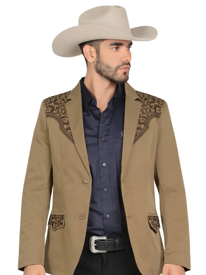 Embroidered Montero slim fit suit for men  MT  2187