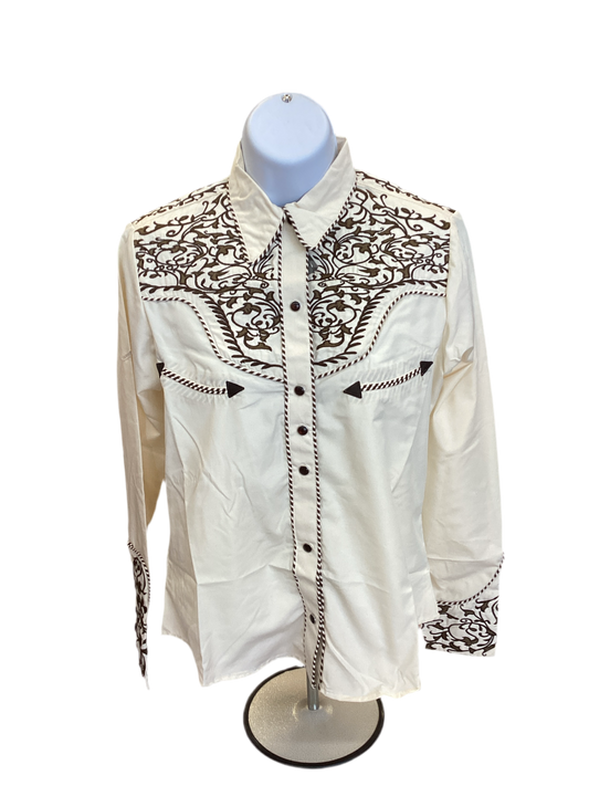 SEÑOR DE LOS CIELOS 4038 Women Camisa Beige Bordado