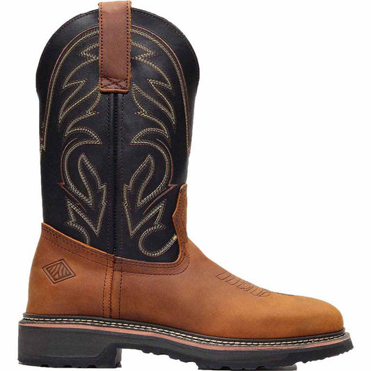 Bonanza Mens Rancher Grit 12" Square Toe Wellington Work Boots