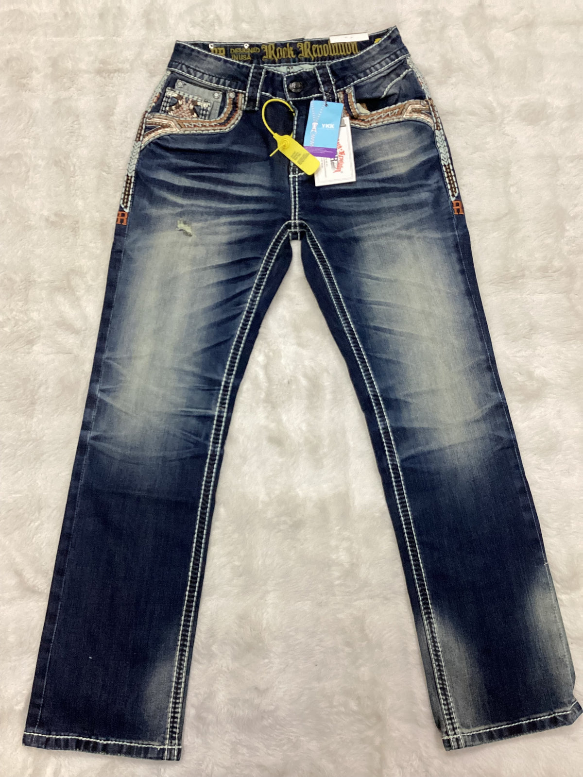 Revolution Mens  Double RR navajo Straight Fit Bootcut Jeans