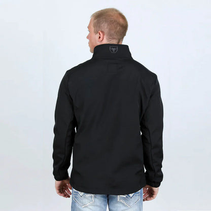 Platini Mens Aztec Soft Shell Jacket - Black, White