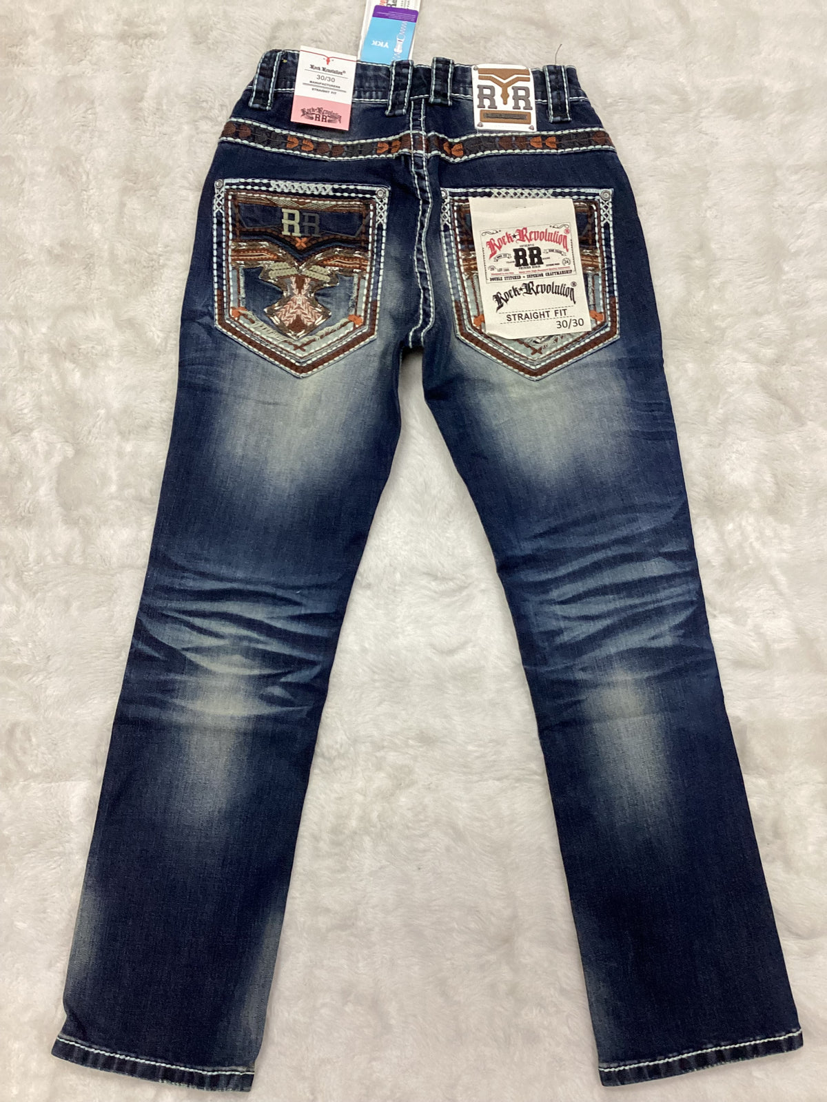 Revolution Mens  Double RR navajo Straight Fit Bootcut Jeans