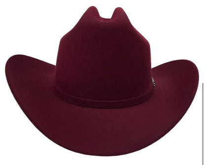 Cuernos Chuecos 6x Durango Texana Wool Felt - Wine