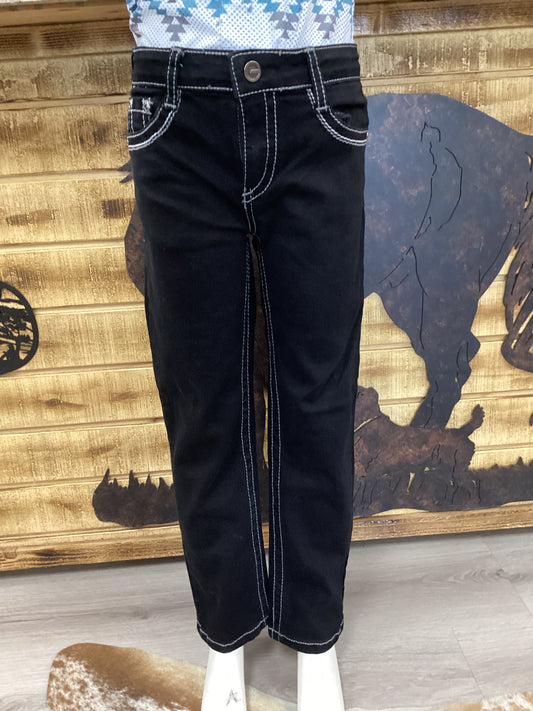 Lamasini Youth Modern Boot Black Jeans 3493
