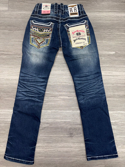Revolution Mens Marino Bootcut Straight Fit Jeans