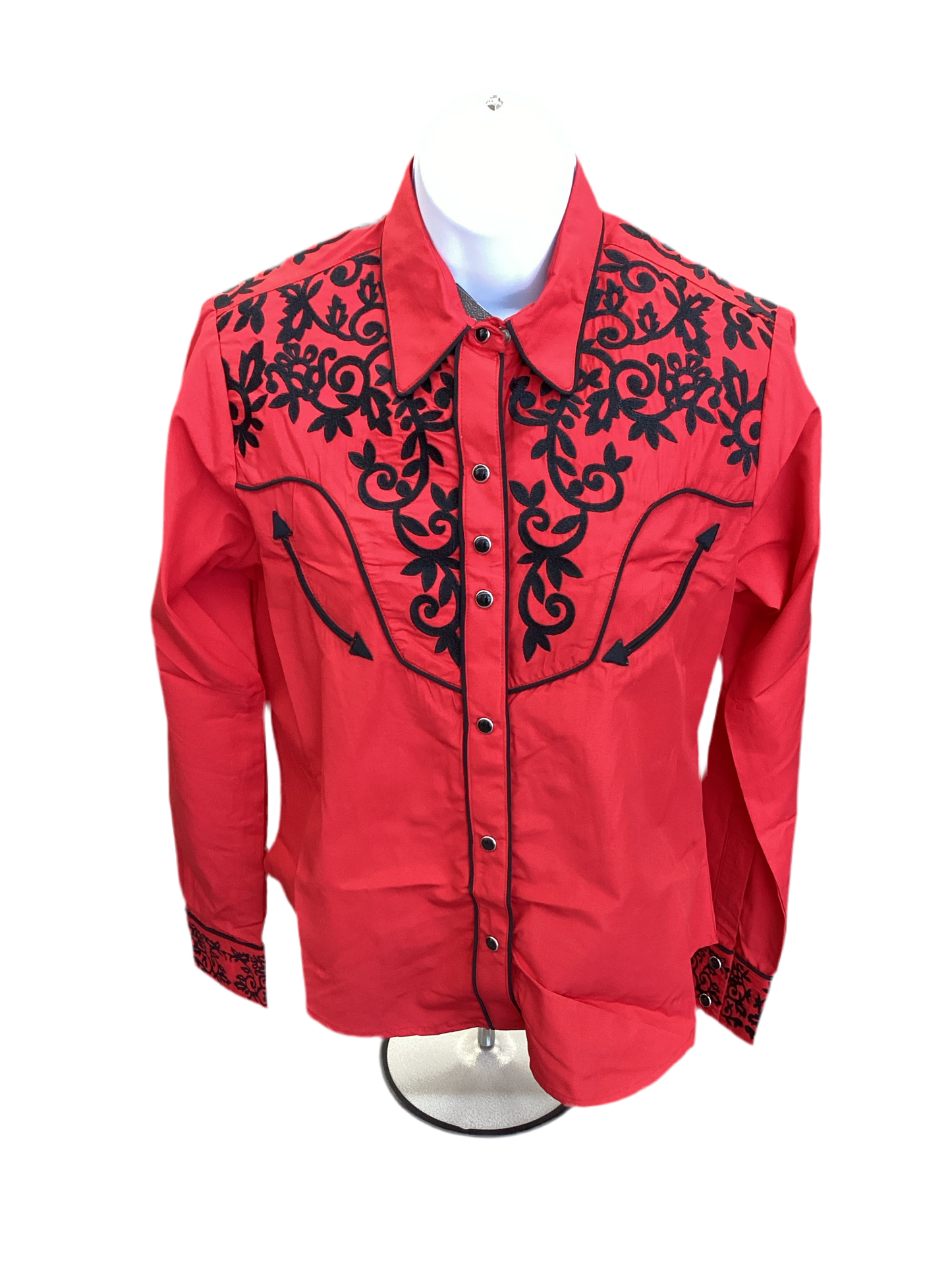 Señor de los Cielos Women Camisa Bordado Rojo 1