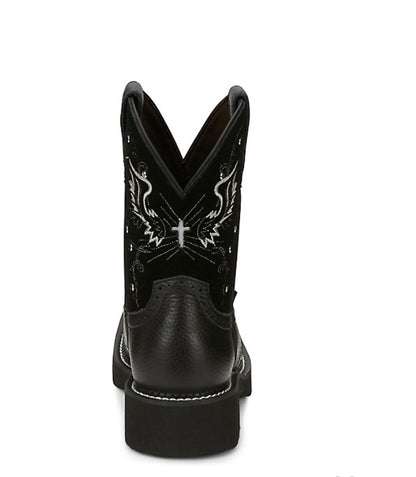 Justin Womens Mandra Studded Square Toe Casual Boot - Black