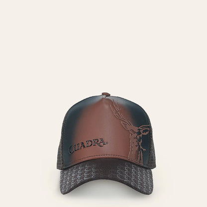 Cuadra Deer Patch Leather Cap