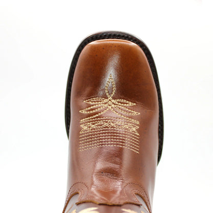 Hooch Womens Flower Embroidered Boots - Bronze