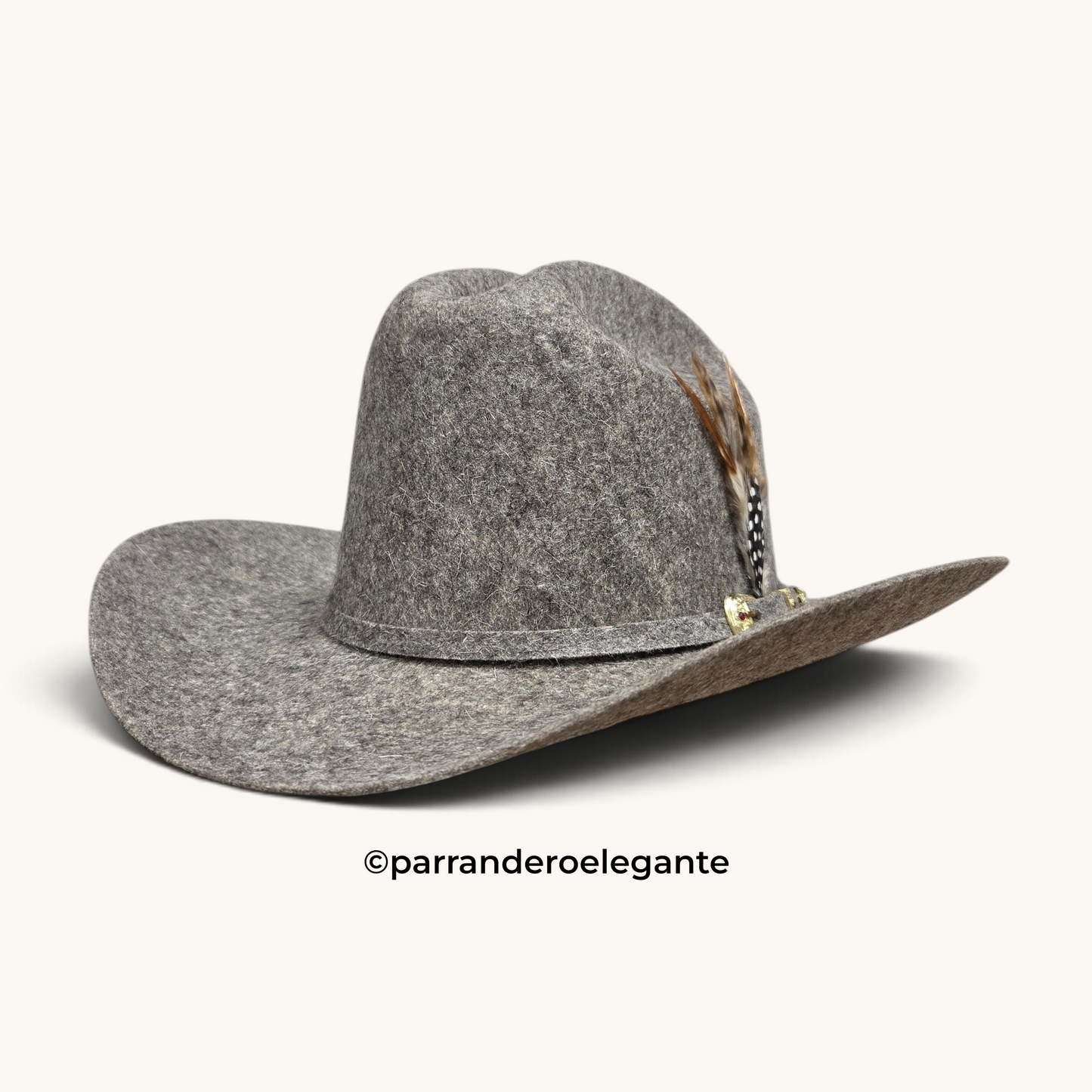Heredero 100x Sinaloa Chine Wool Felt Hat Texana - Stone San Judas