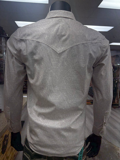 White Diamond Men’s Beige Dress Shirt