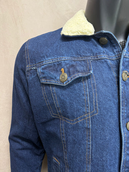 El General Mens Chamarra de Mezclilla Borrego Sherpa Jacket