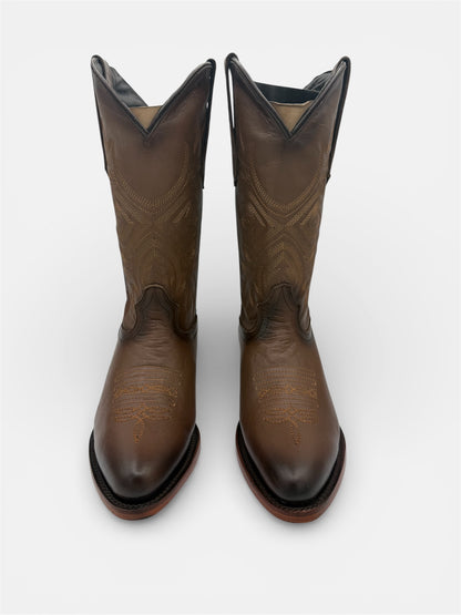 Denver Mens Ringo Western Oval Toe Boot- Brown