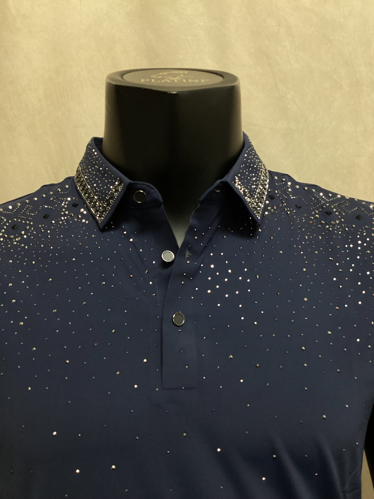Mens valenzo  Rhinestone Polo Shirt - VPS08