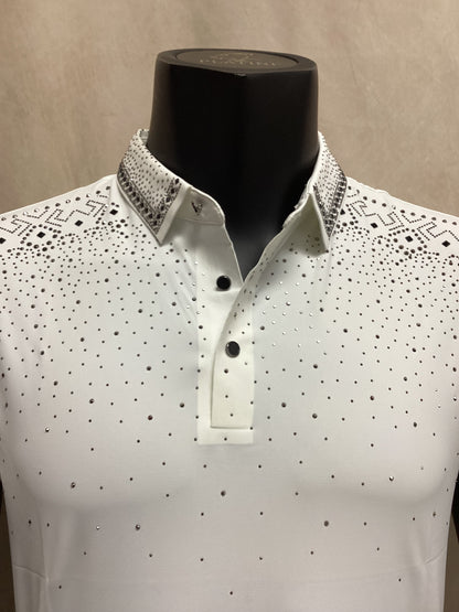 Mens valenzo  Rhinestone Polo Shirt - VPS08