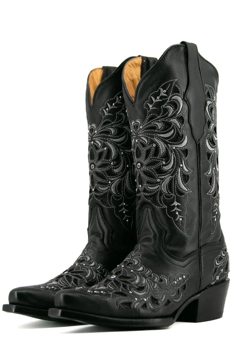 Rockem Womens Country Waxy Retro Boot - Black