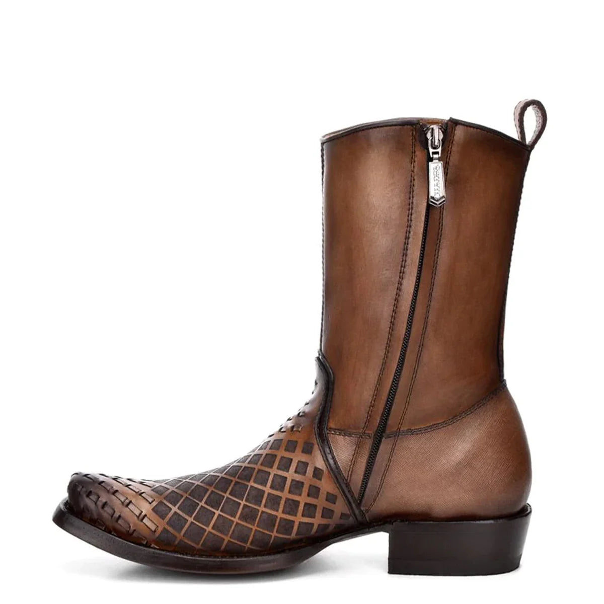 Cuadra Mens Woven and Lasers Low Shaft Boot - Maple CU674