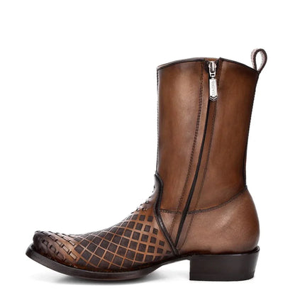 Cuadra Mens Woven and Lasers Low Shaft Boot - Maple CU674