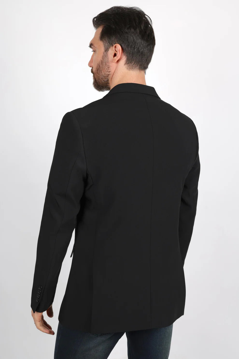 Platini Mens Modern Fit Date Nigh Blazer Grey Floral - Black