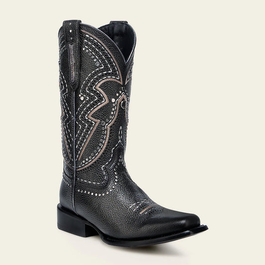 Cuadra Womens Embroidered and Studded Rodeo Boots