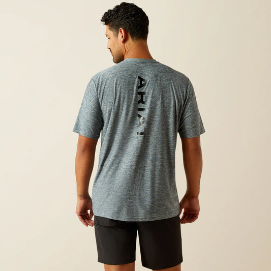 Ariat Mens Vertical Gradient Charger T-Shirt - Newsboy Blue