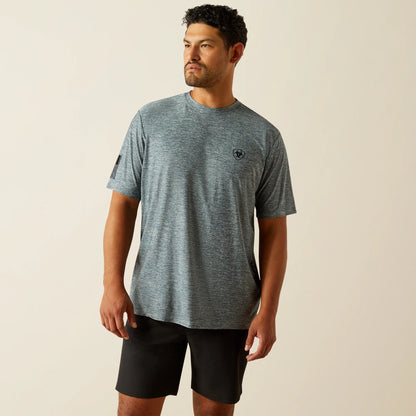 Ariat Mens Vertical Gradient Charger T-Shirt - Newsboy Blue