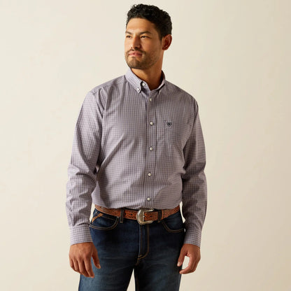 Ariat Mens Wrinkle Free Roger Classic Fit Shirt - Dark Purple