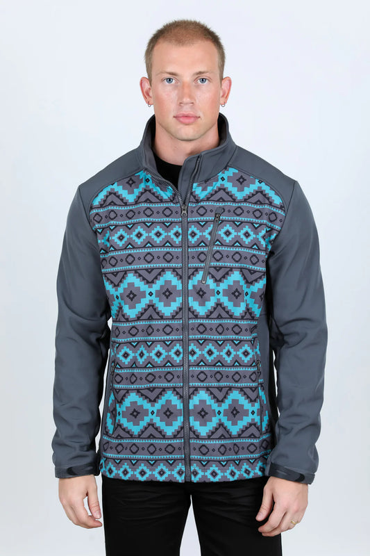 Platini Mens Aztec Sofshell Water-Resistant Jacket