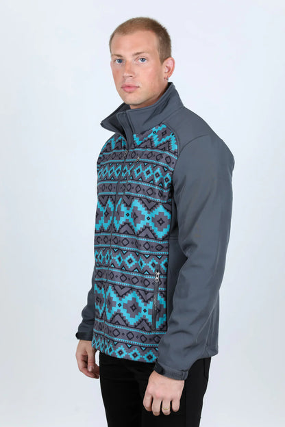 Platini Mens Aztec Sofshell Water-Resistant Jacket