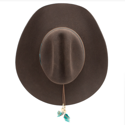 Lainey Wilson Arrowhead Wool Felt Texana Hat- Chocolate