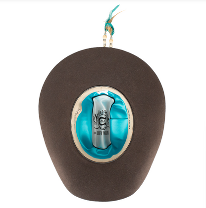 Lainey Wilson Arrowhead Wool Felt Texana Hat- Chocolate