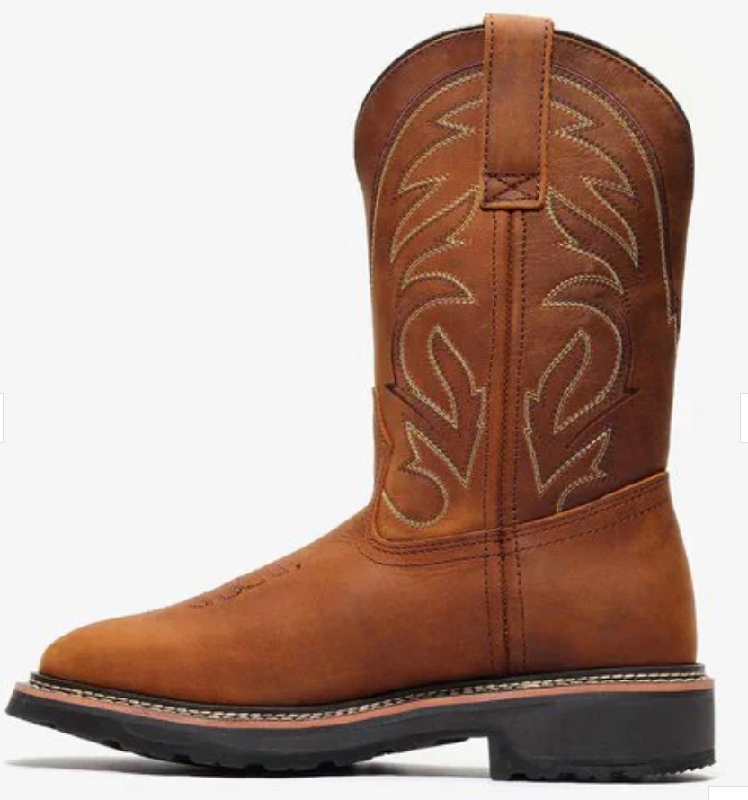 Bonanza Mens Rancher Grit 12" Square Toe Wellington Work Boots