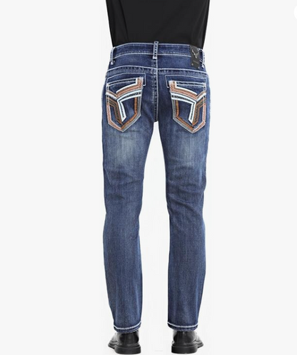 Western Bull Mens Straight Jean - Dark Blue WB-70