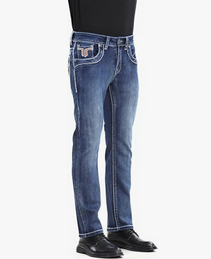 Western Bull Mens Straight Jean - Dark Blue WB-70