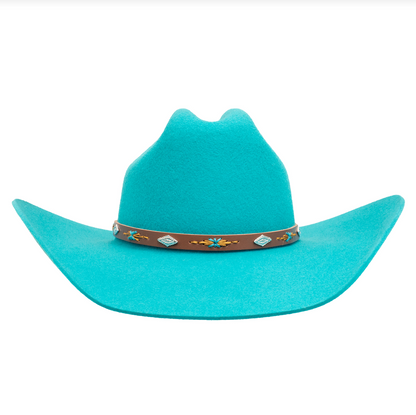 Stetson Lone Ridge Wool Felt Texana Hat - Turquoise