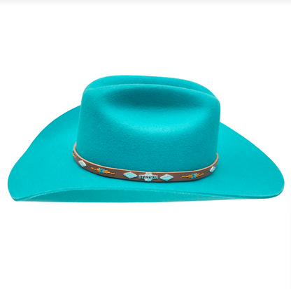Stetson Lone Ridge Wool Felt Texana Hat - Turquoise
