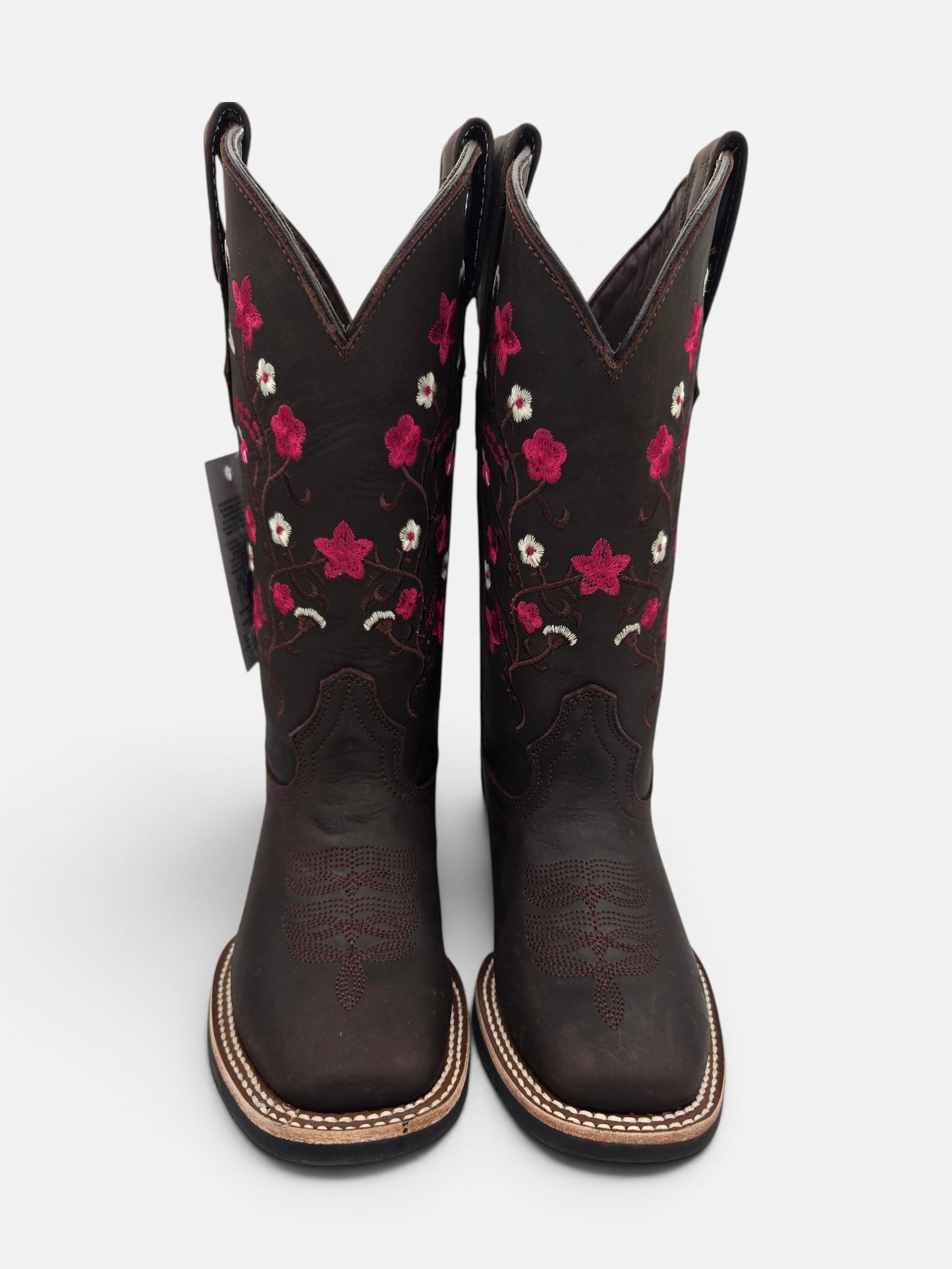 Selena Womens Flower Embroidered Boots - Brown