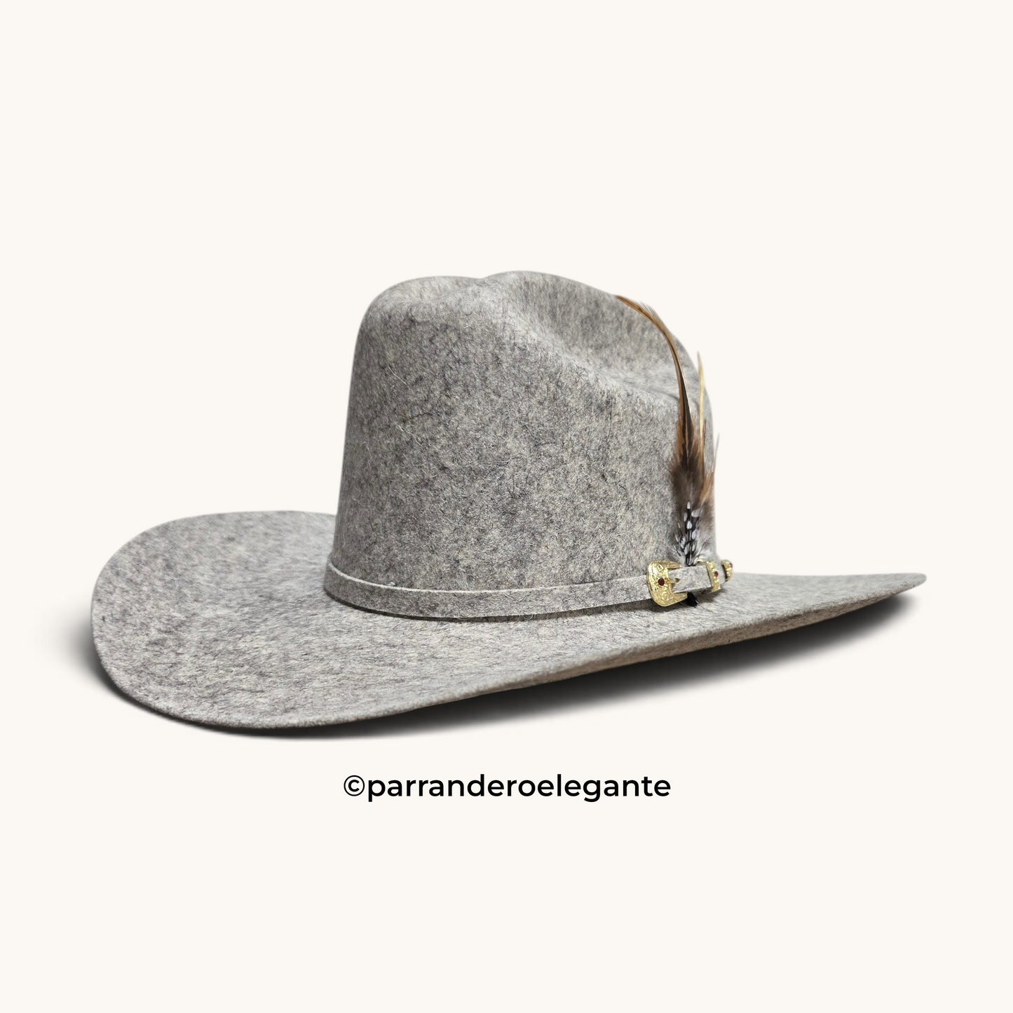 Heredero 100x Sinaloa Chine Wool Felt Hat Texana - Stone San Judas