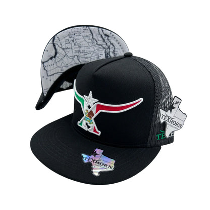 Texhorn Orgullo Mexicano Gorra Trucker Hat - Black, Brown